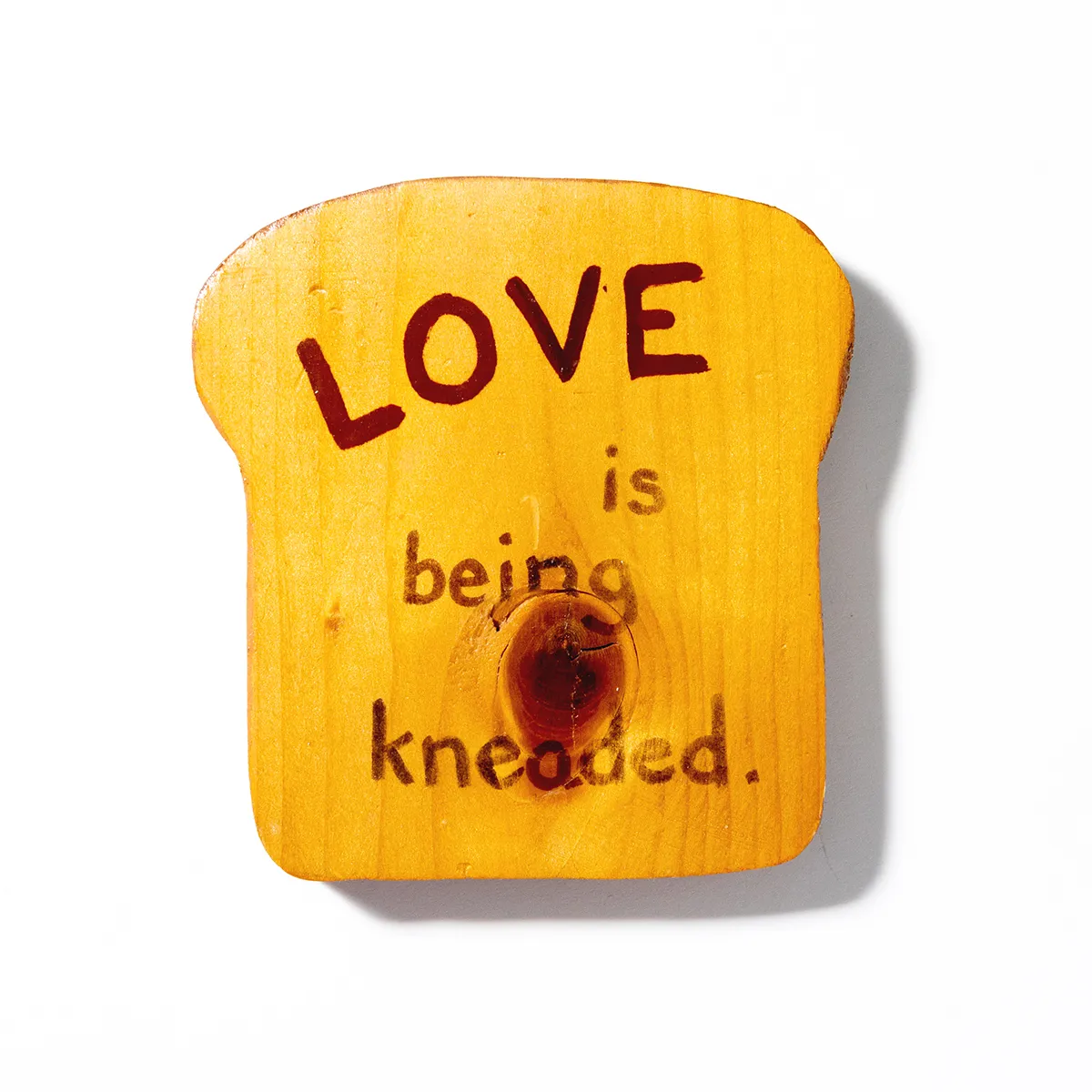 LOVE is Being Kneaded Kitchen decor. Wooden piece of bread