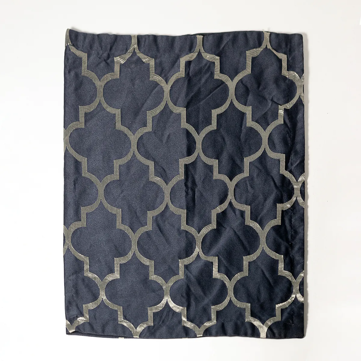 Navy Blue With Silver Trellis Design Standard Sized Pillow Shams, Covers, Cases, Bedding, Bedroom,