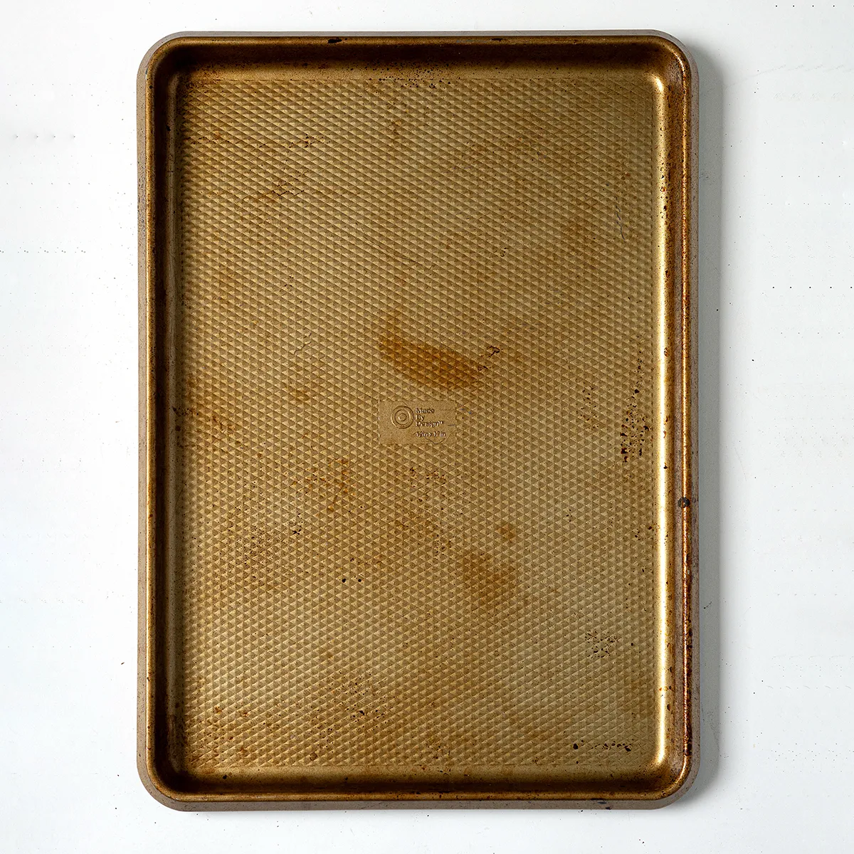 Copper Colored Cookie Sheet with Diamond texture