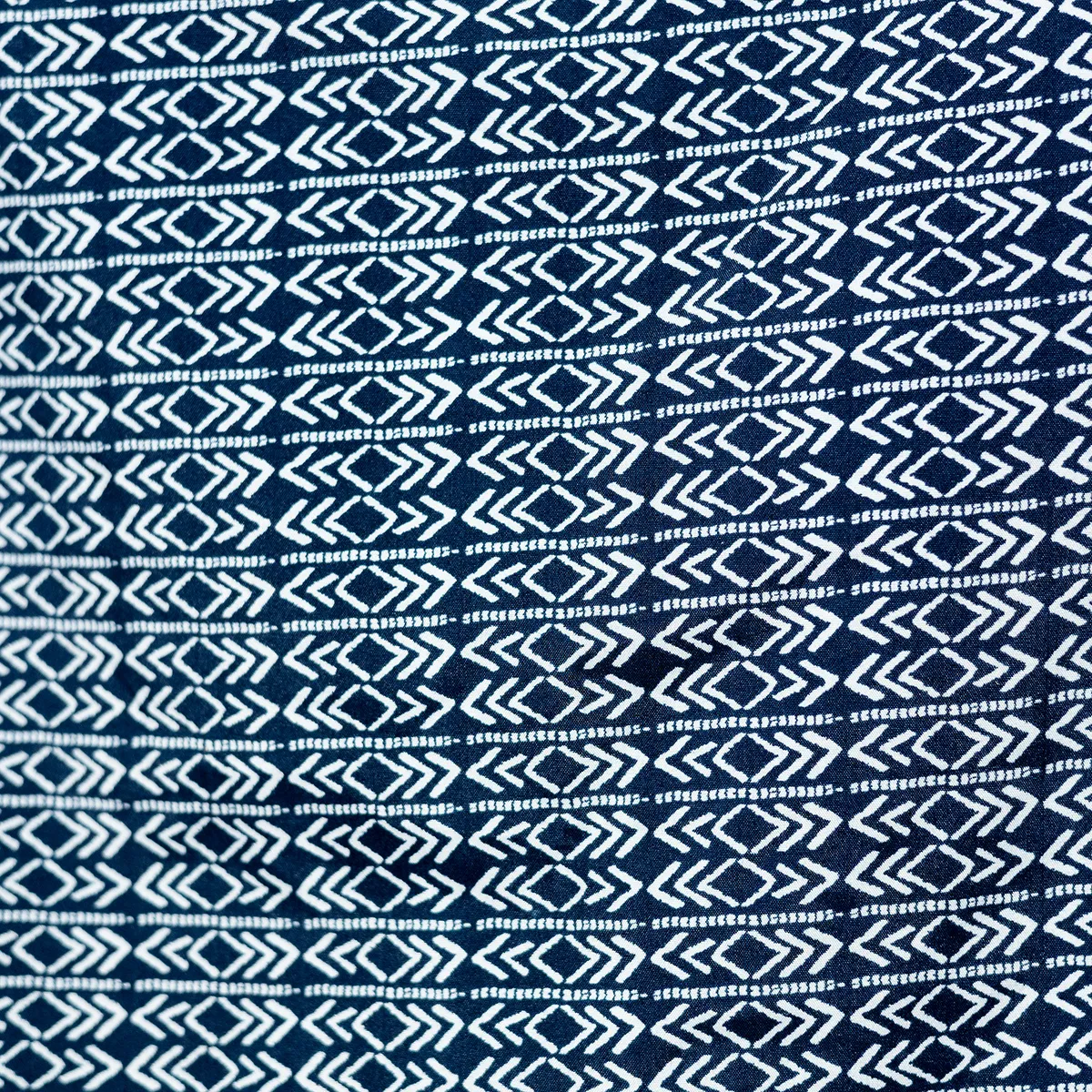 Bedroom Soft Goods: Navy Blue Standard Sized Pillow Cases with Aztec or African Graphics Print Bedding Set- 30" x 19.5"