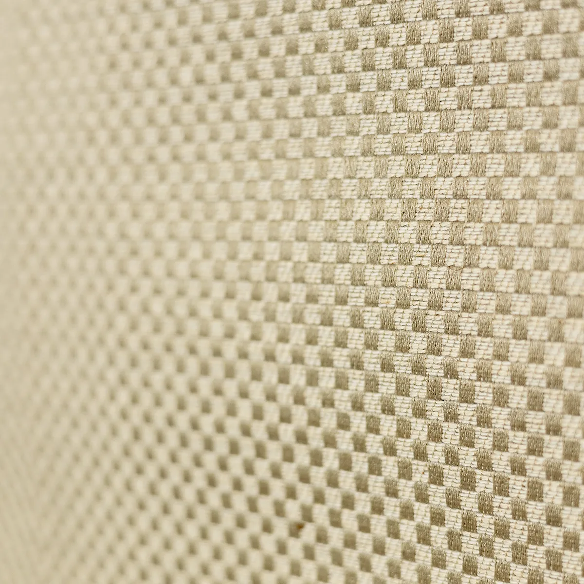 Surface Fabric: Beige Interwoven Squares Checkerboard Upholstery Fabric - 36" x 30"