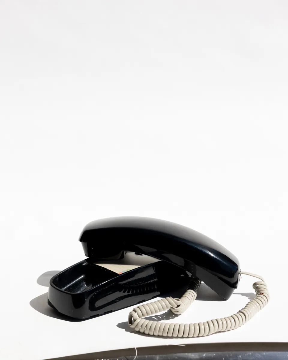  Vintage Black Corded Landline Telephone. Push Button