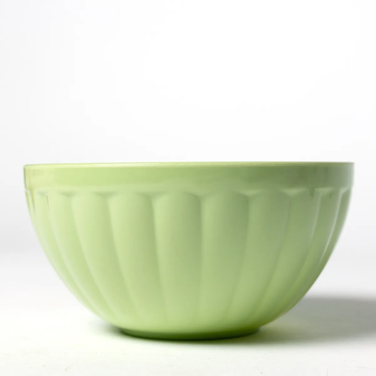 Small Green Ribbed Melamine Bowl - 