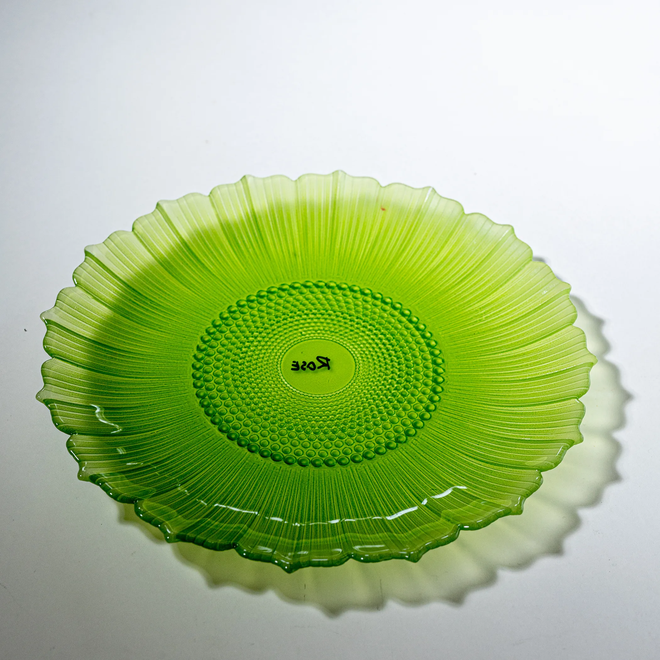 Green Sunflower Plate - 8"