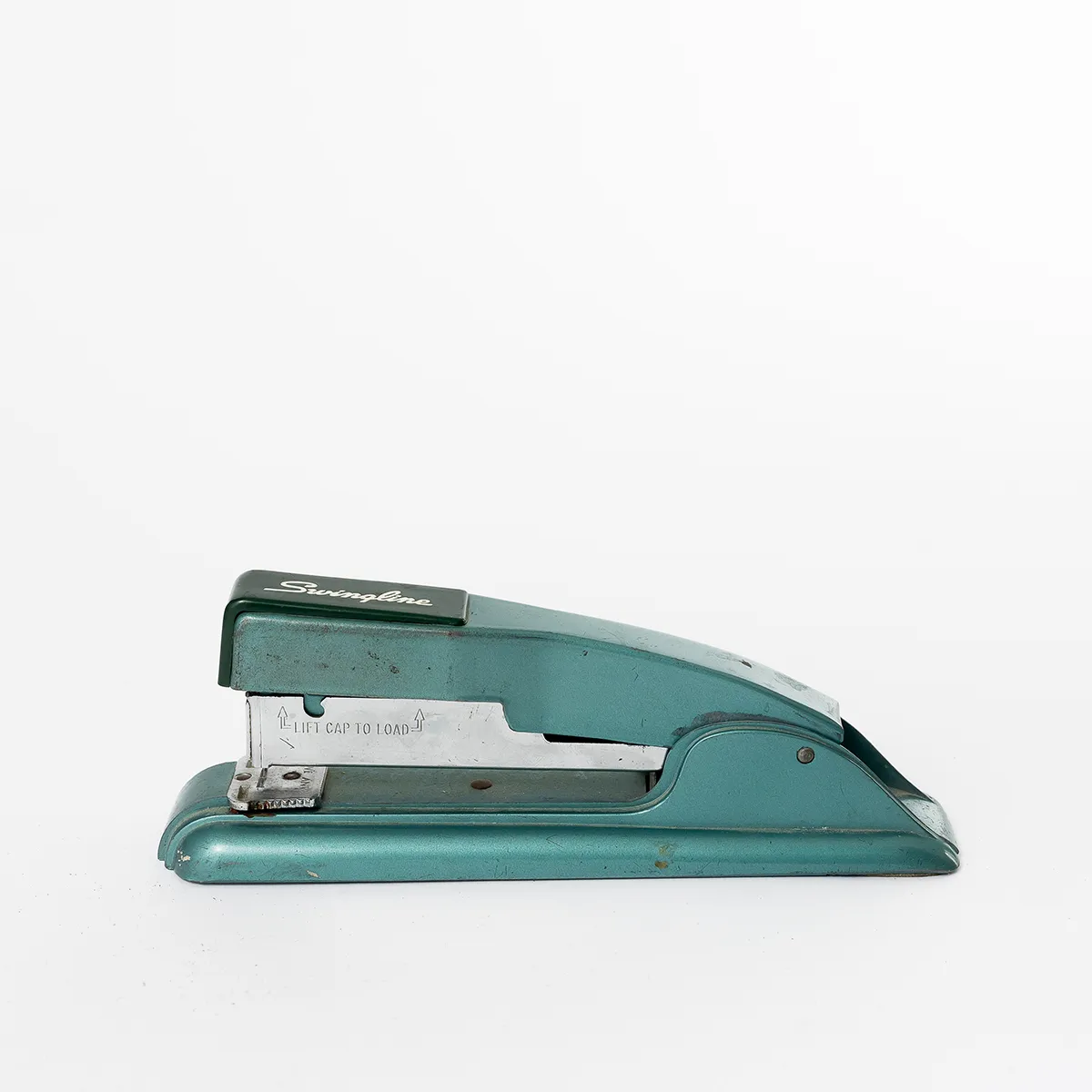 Swingline Art Deco Blue Green Vintage Stapler - 8.25"