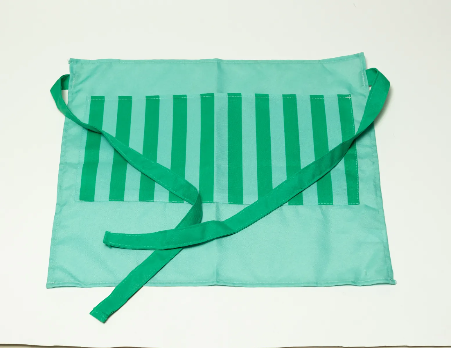Turquoise with Green Stripes Apron Kids Children