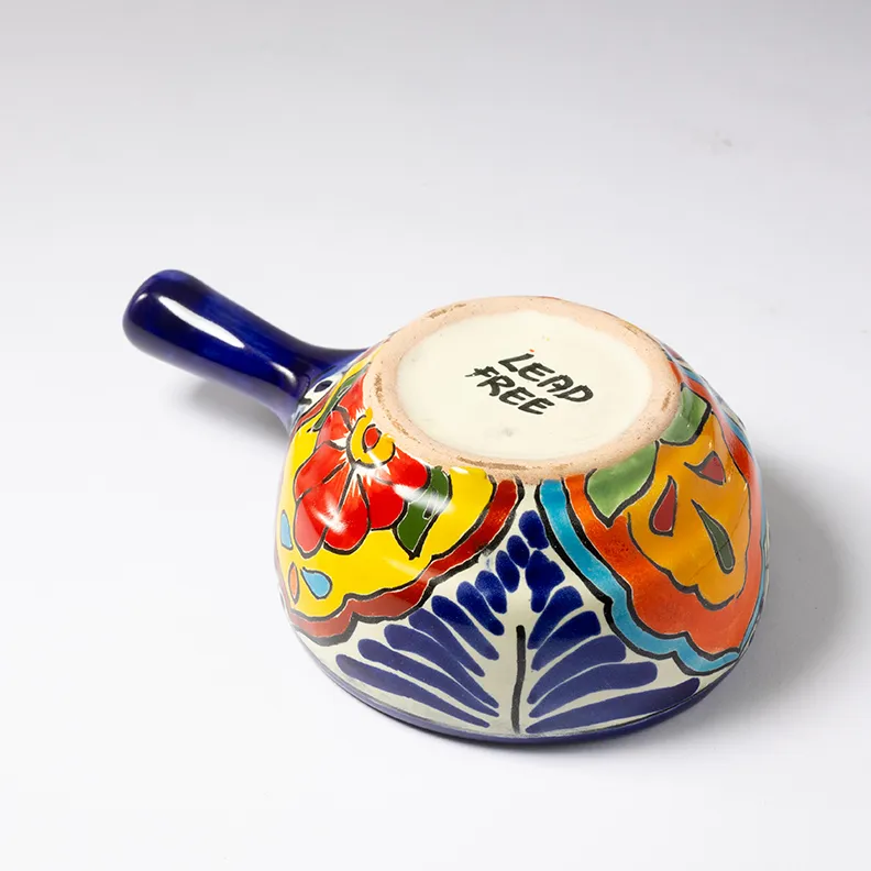 Vintage Talavera Colorful Handpainted Mexican Pottery with handle - 7.5" x 2.5"