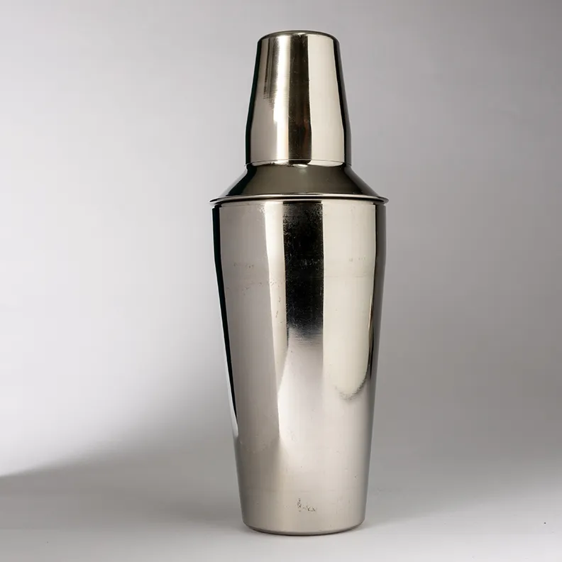 Silver Cocktail Shaker - 8.25" x 3.5"
