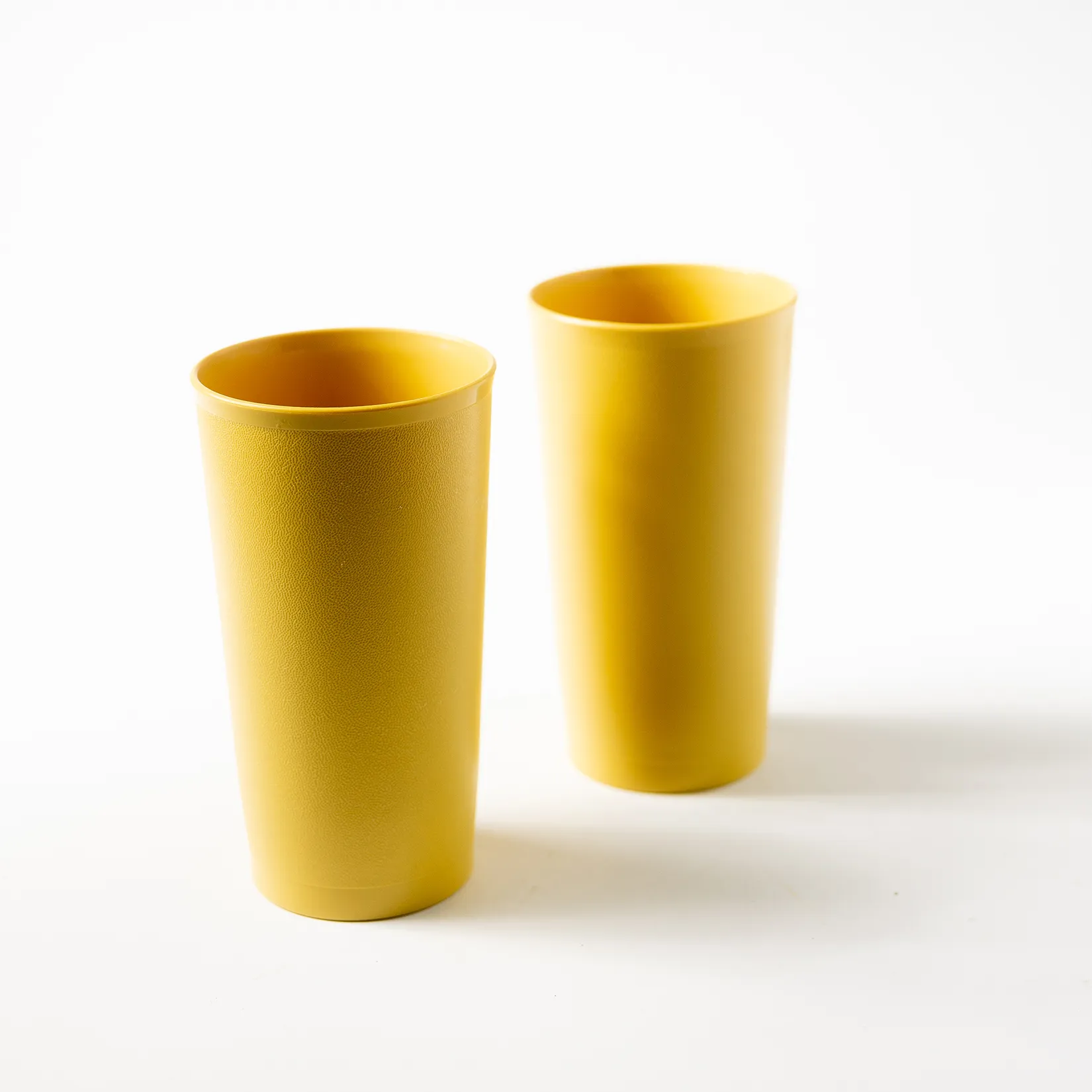 Tupperware plastic cups for kids 2 beige - 5.25" x 3"