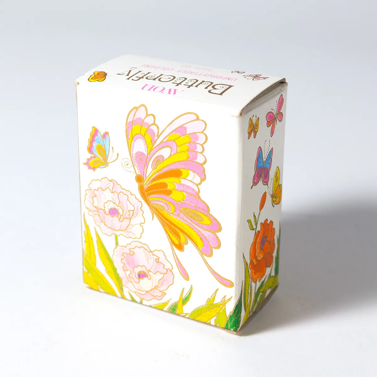 Vintage Avon Butterfly Cardboard Cologne Box