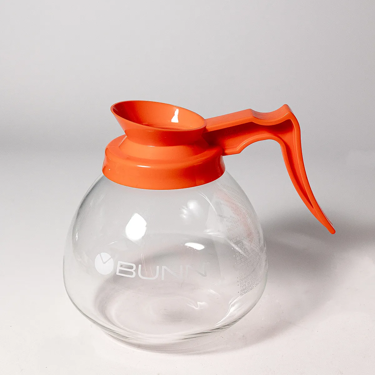 Bunn Glass Coffee Decanter, Decaf, Orange Pourer/Handle