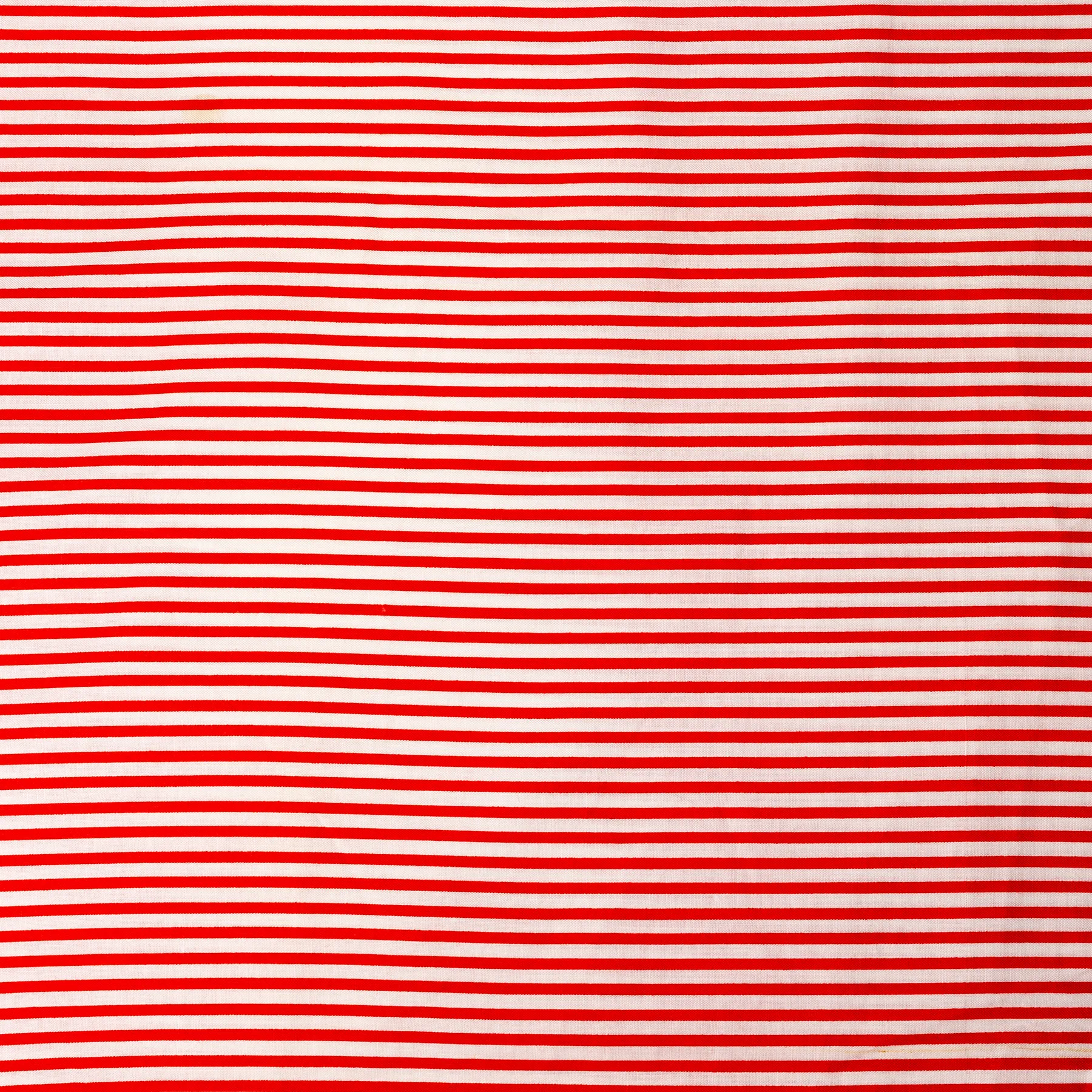 Vintage Fabric Red and White Striped Fabric - 42" x 37"