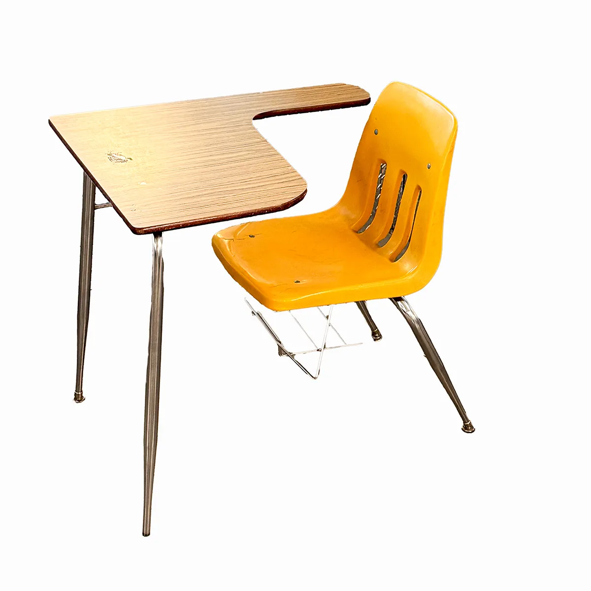 9000 Series Chair Desk with Bookrack and Arm Support