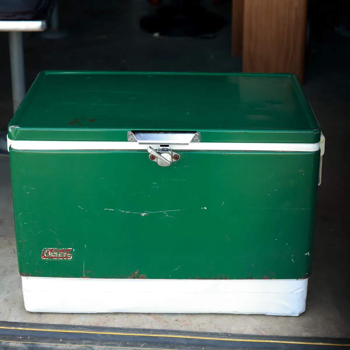 Vintage Coleman Green metal Cooler