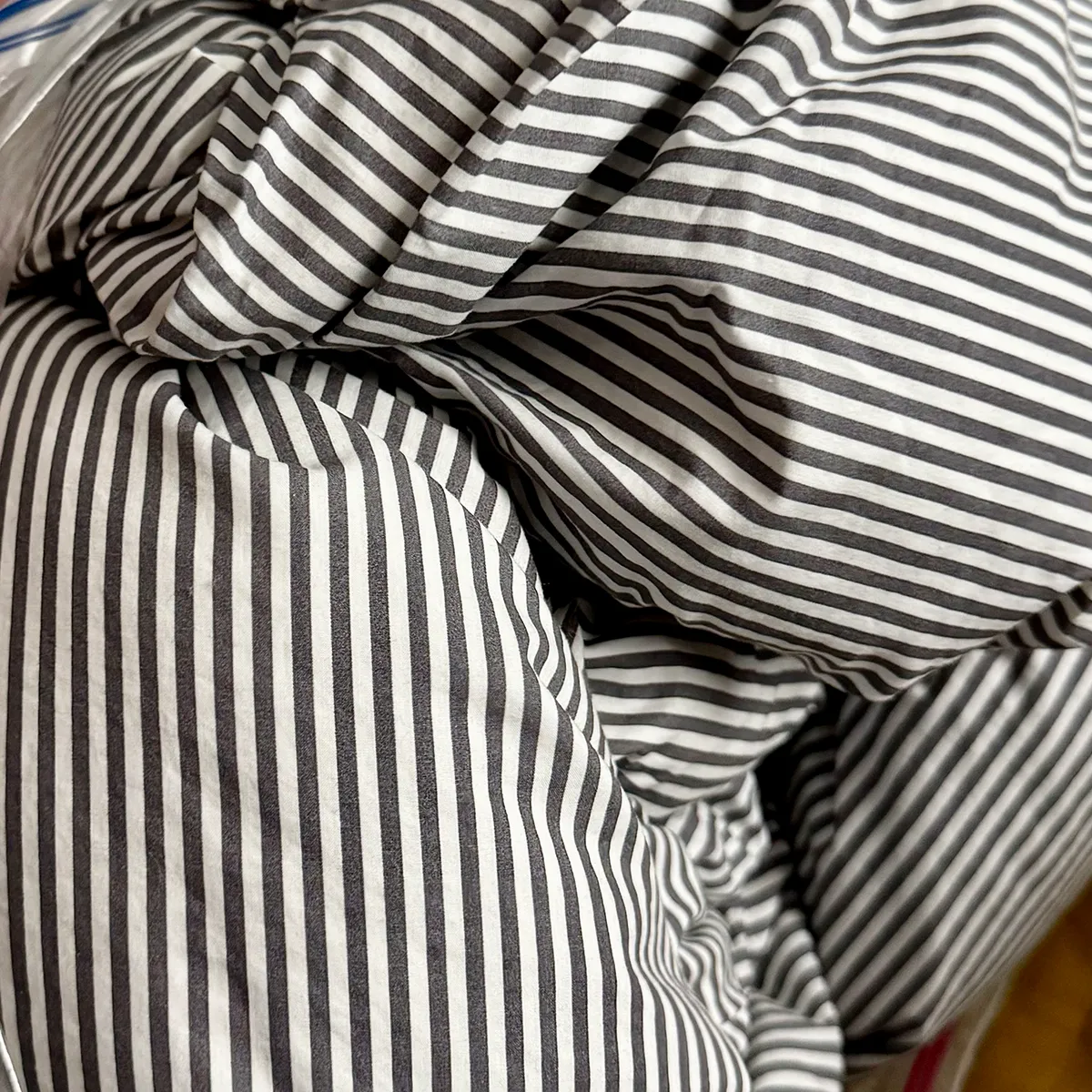 Brooklinen Black and White Striped Duvet Cover + Duvet