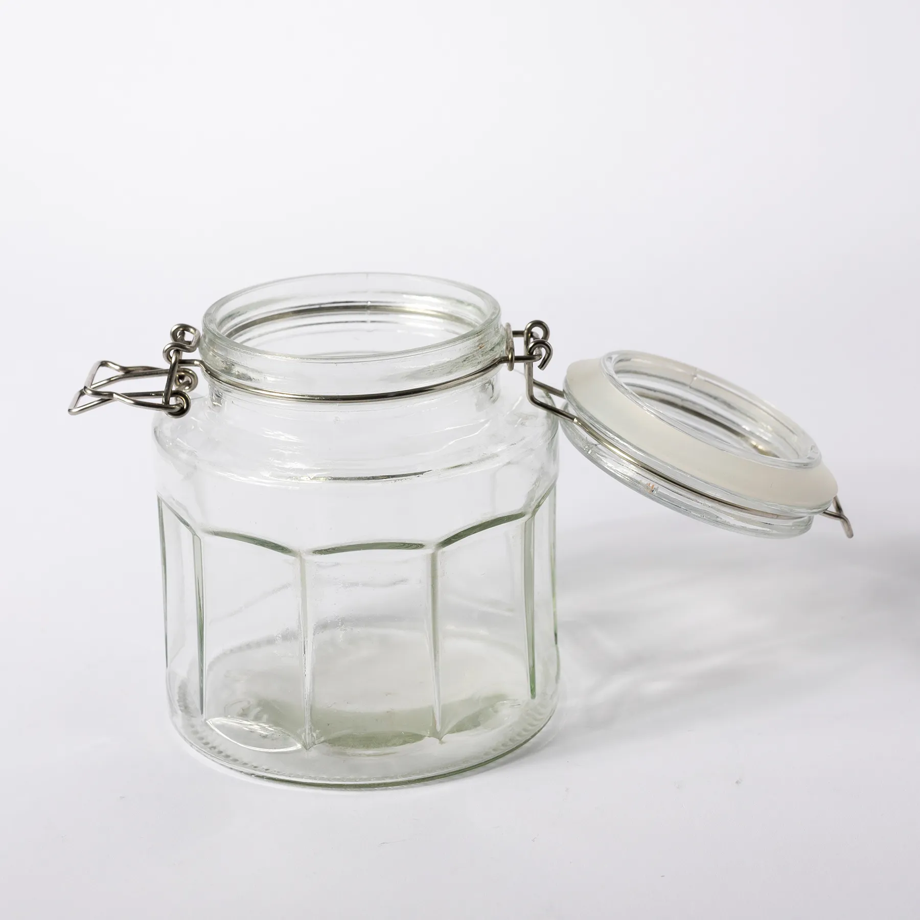 Wide Vintage Octagon Americana Mason Jar - 6" x 5"