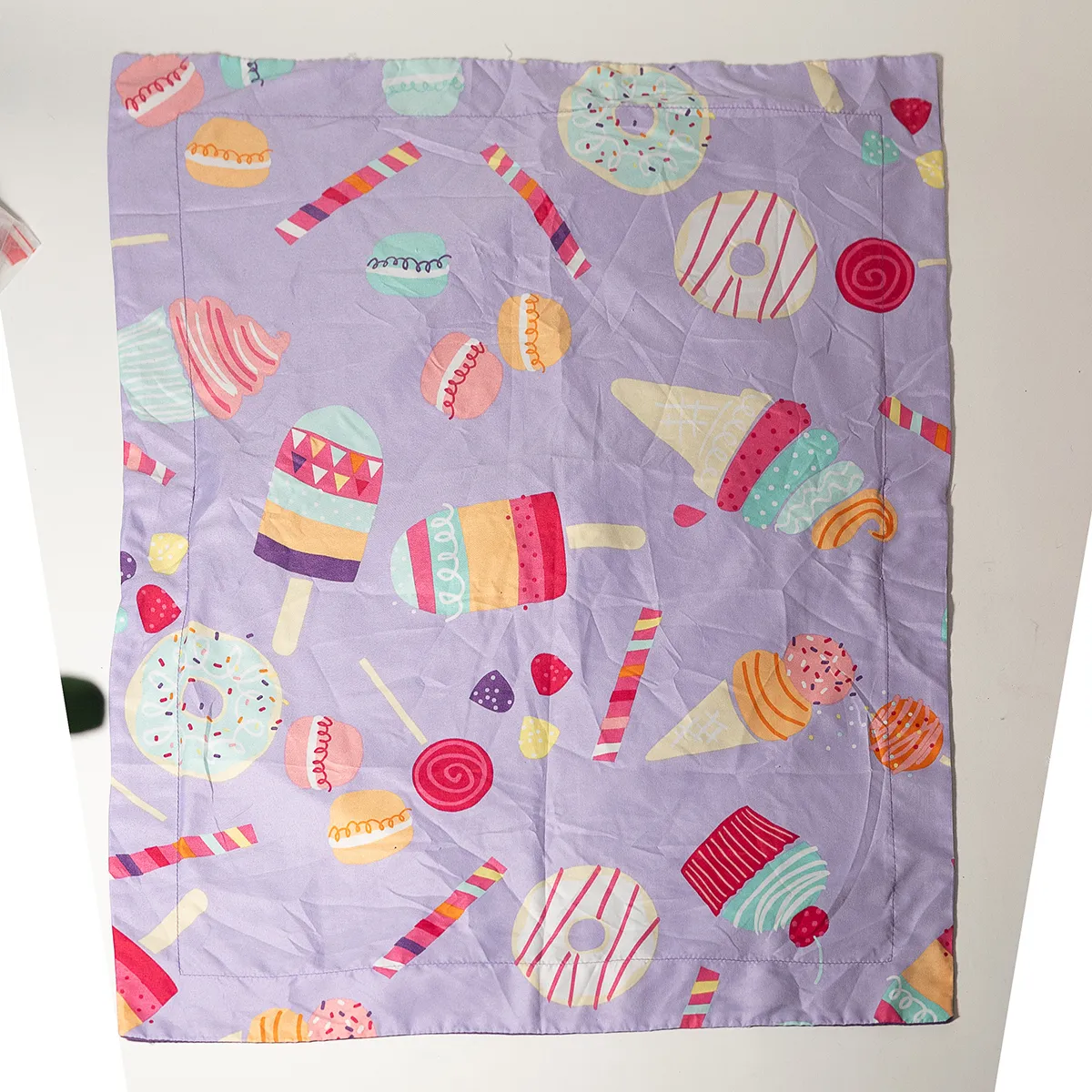 Ice Cream Donut Themed Standard Sized Pillow Sham, Color, Case