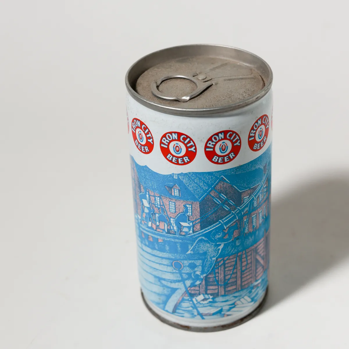 Vintage Iron City Beer Pull Tab Steel Can