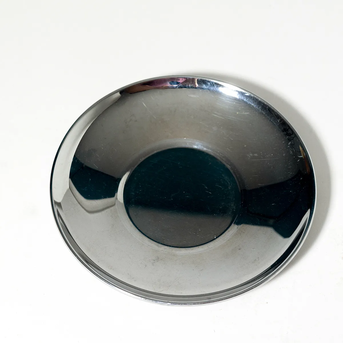 Silver Colored Plated Pillar Candle Dish