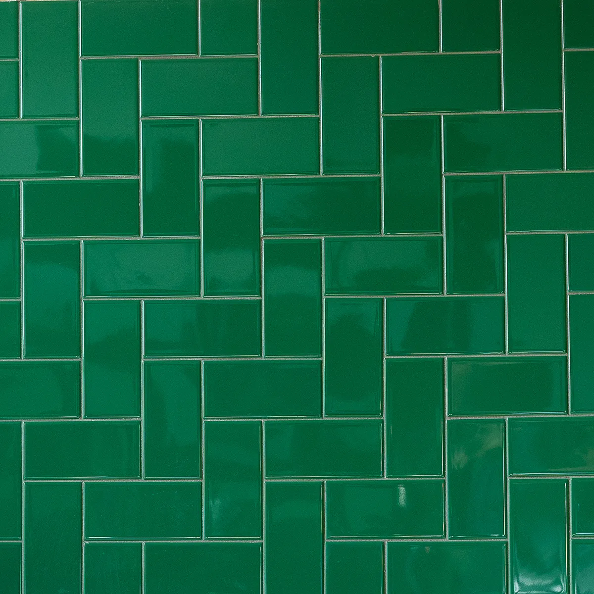 Surface Tile: Kelly Green Polished 2x6 Subway Tile Photography Surface - 39" x 49" 