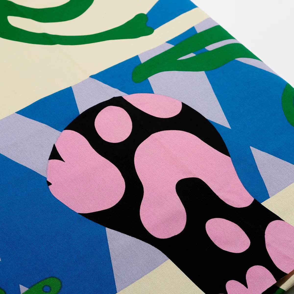 Dopamine Eclectic fabric from ikea Green Blue pink black