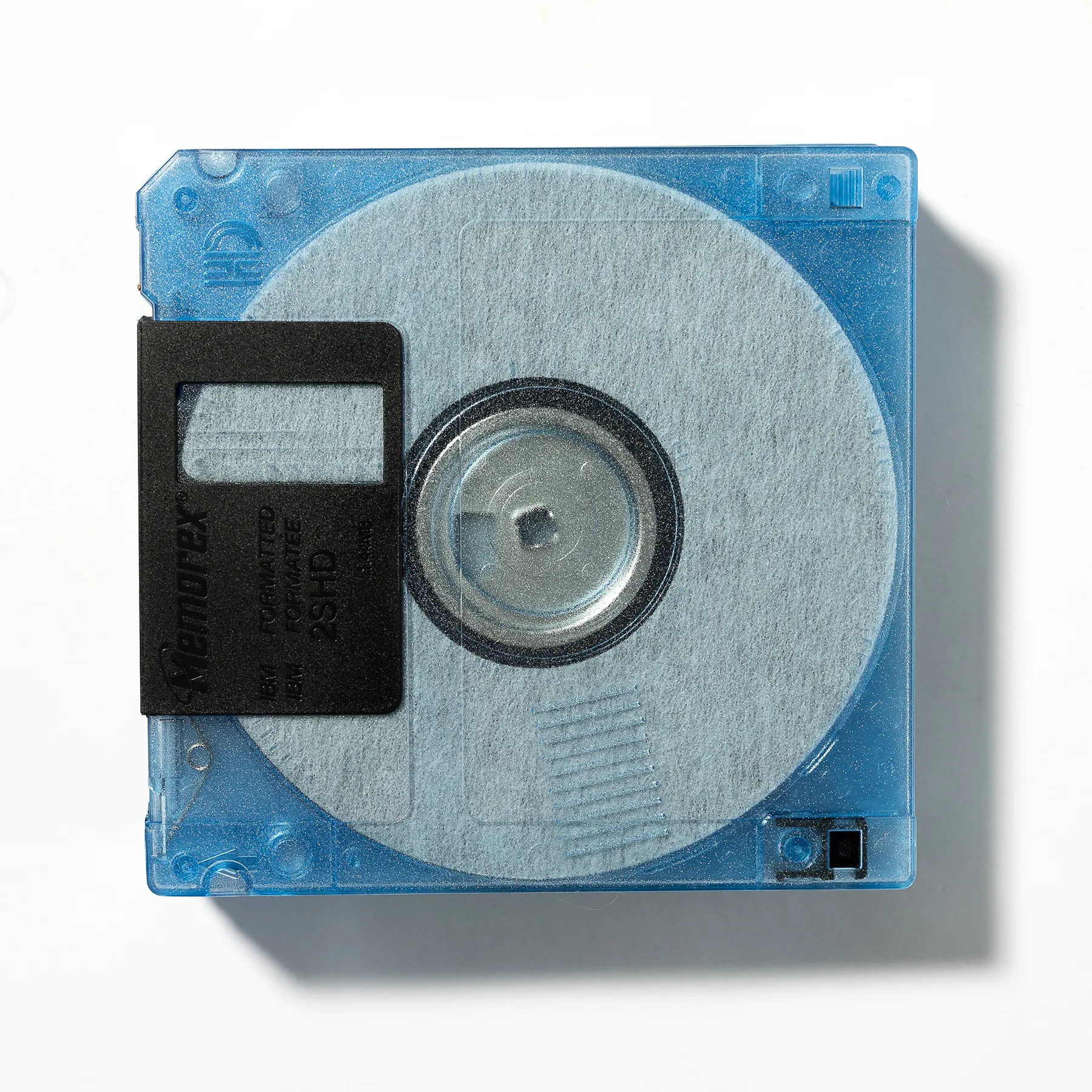 3.5" Floppy Disks Diskettes Clear Blue Bright Plastic - 3.25 x 3.5"