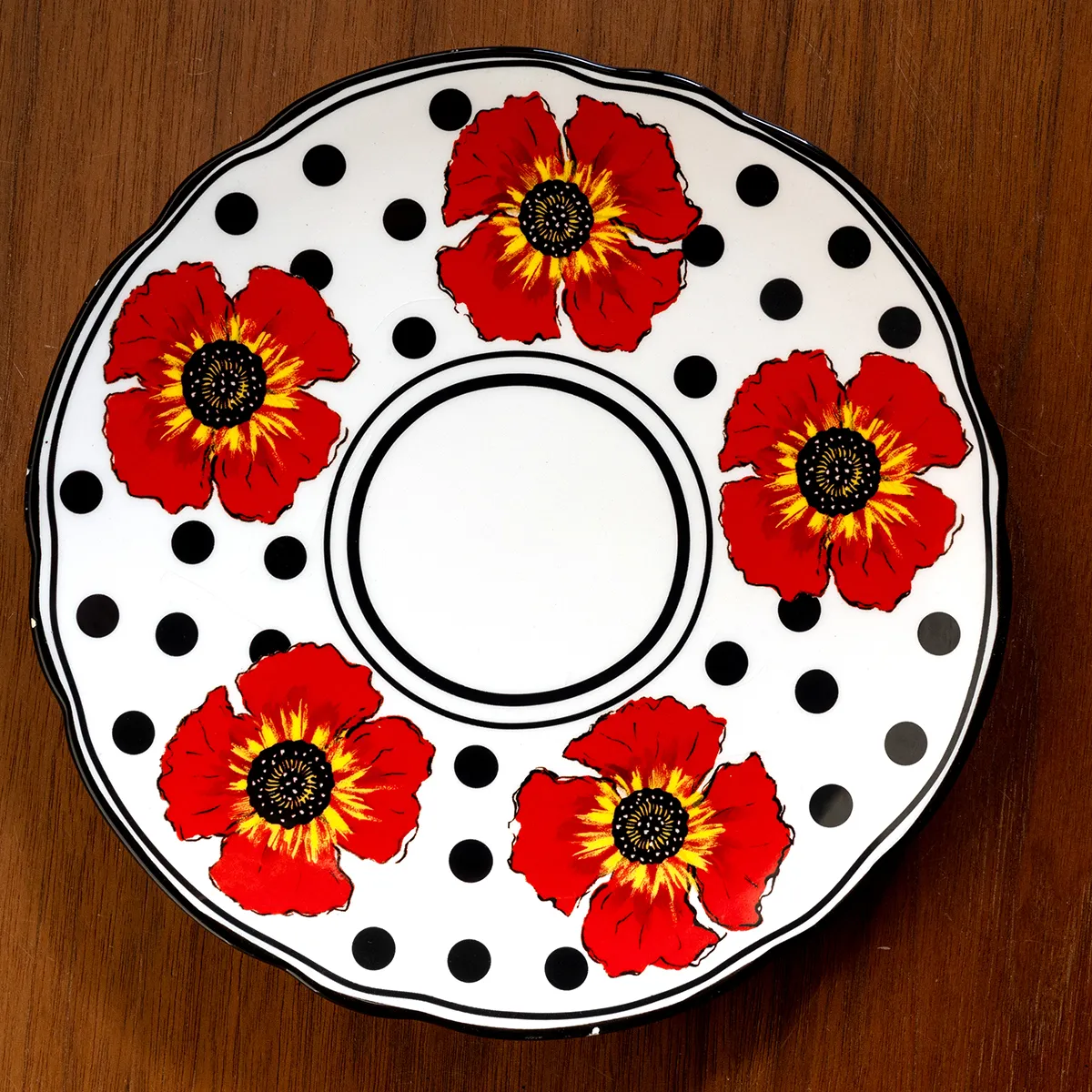 Ceramic Orange Flower Plate
