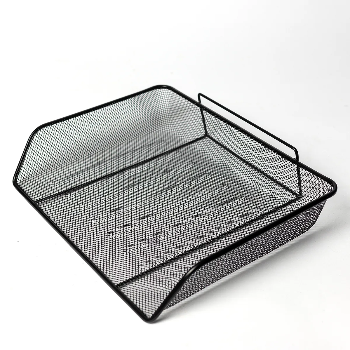 1990 Style Desktop Black Metal Paper Tray 