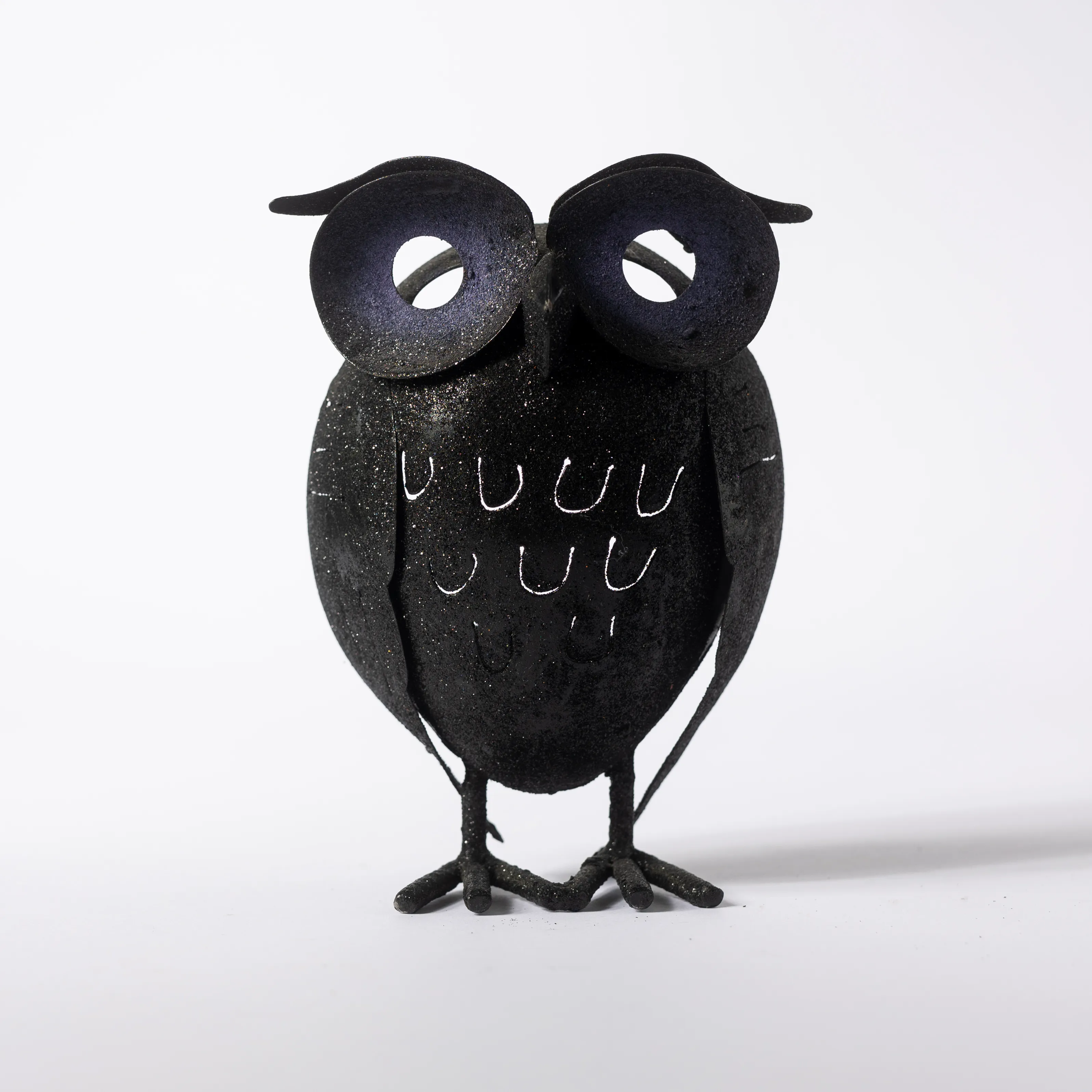 Black Halloween Owl Decoration - 7.5" x 5.5"