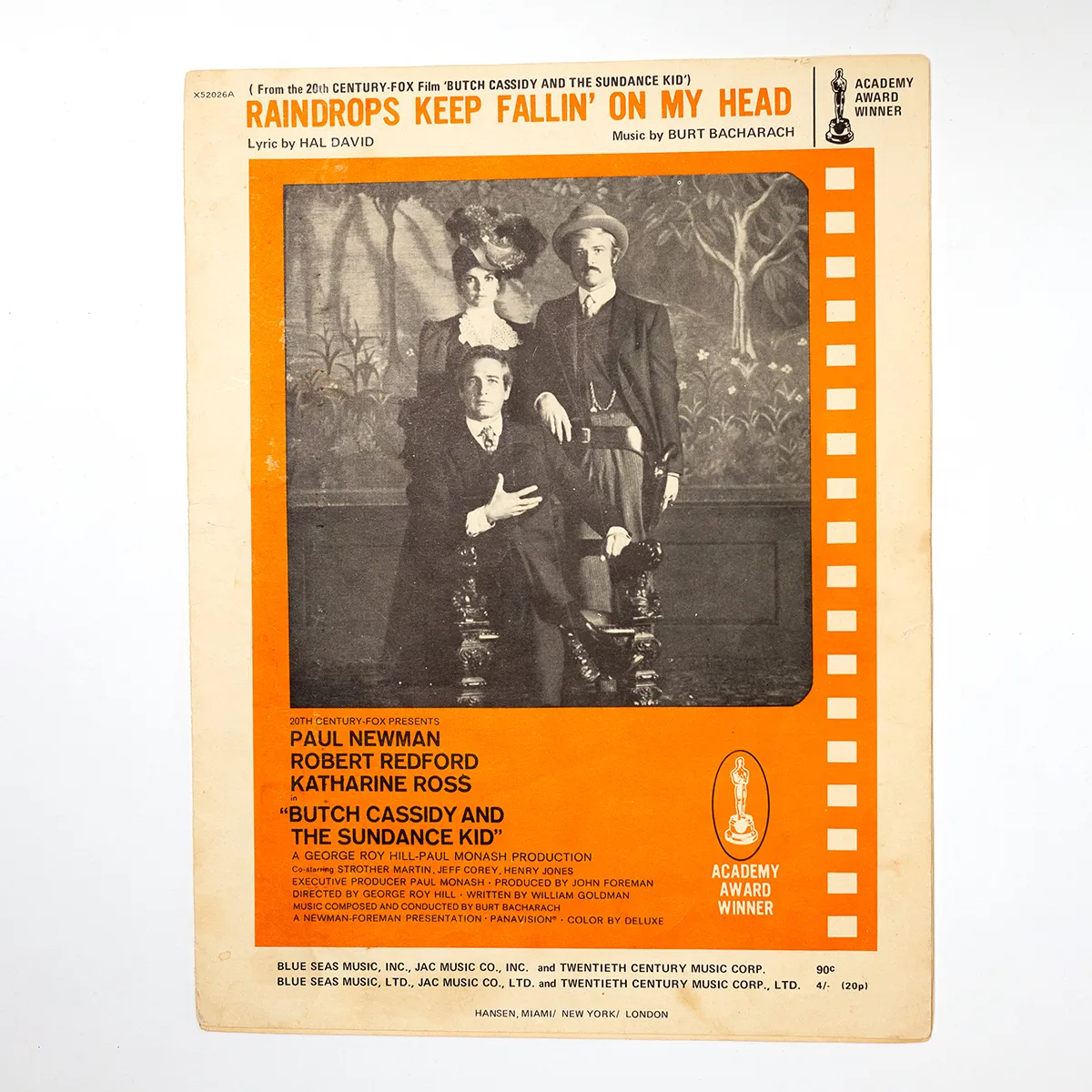 Raindrops Keep Falling on my head Sheet Music