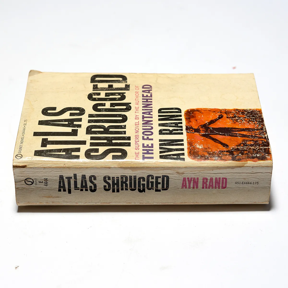 Vintage Classic Paperback Book "Atlas Shrugged" - 7" x 4" x 1.75"