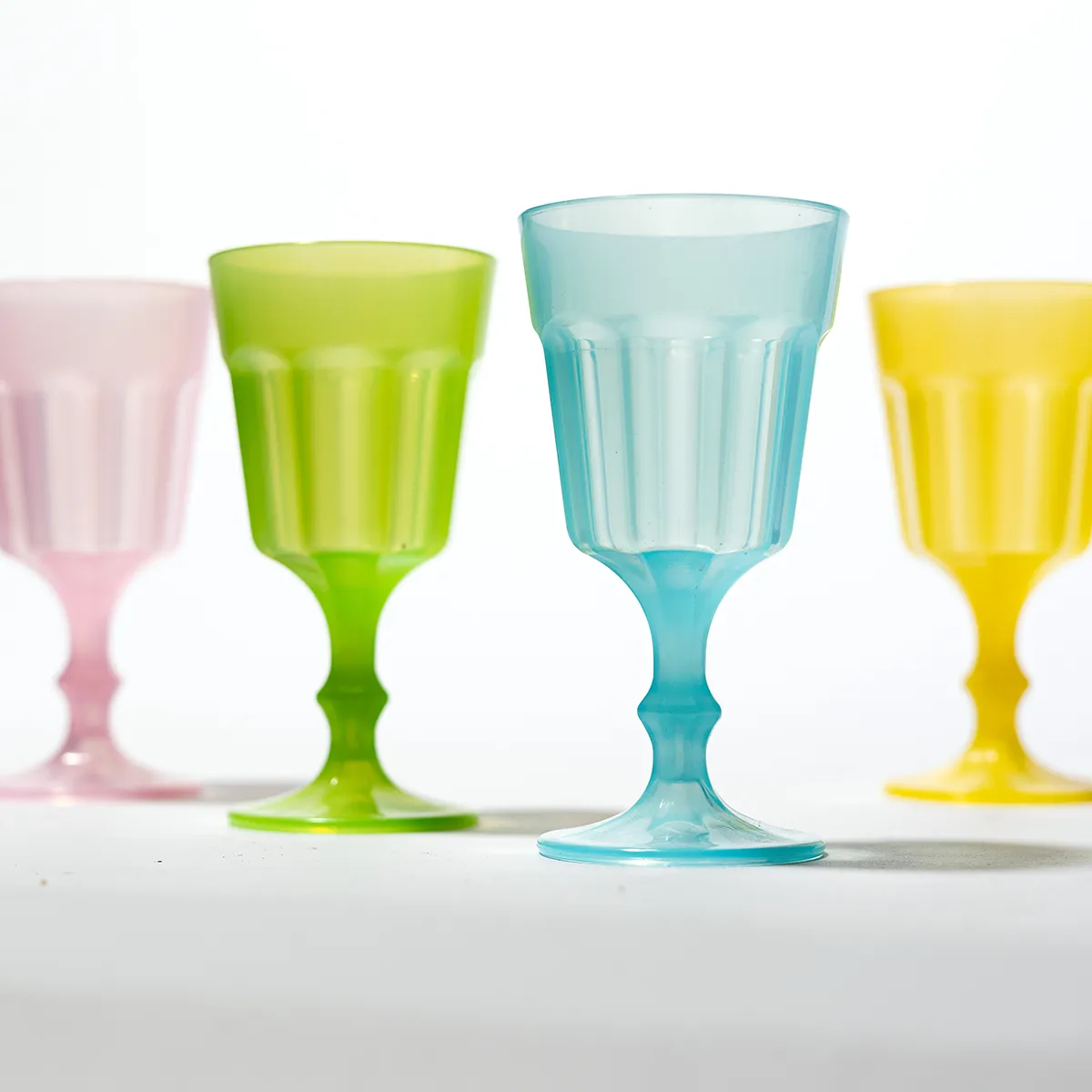Plastic Pastel outdoor Shot Glass Pink, yellow, blue, green