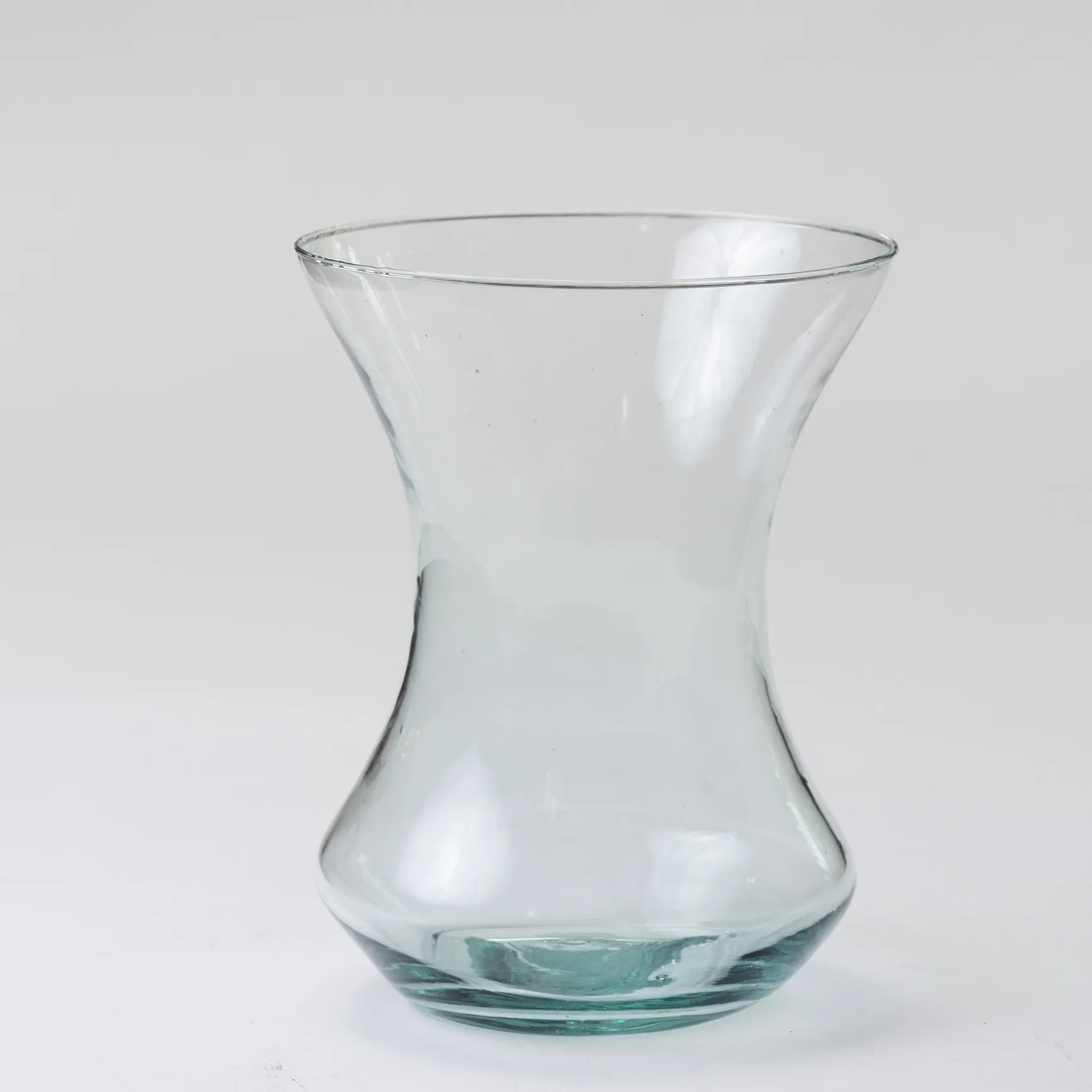 Oversized Hourglass Clear Flower Vase - 9.5" x 7.5"