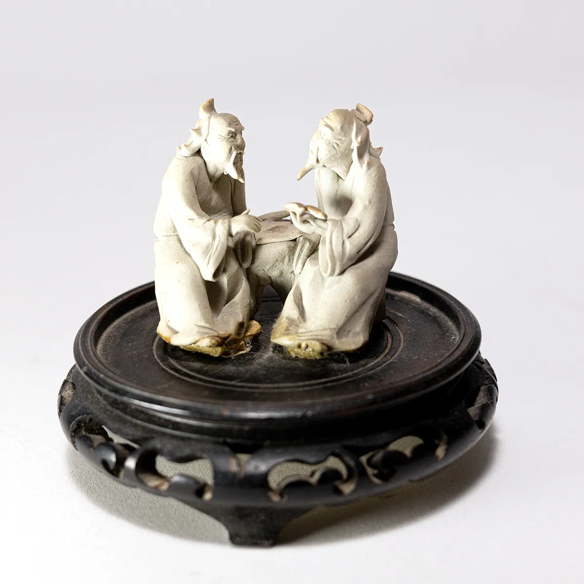 Chinese Mudmen Figurine Statue 2 Men. Made by Students in china