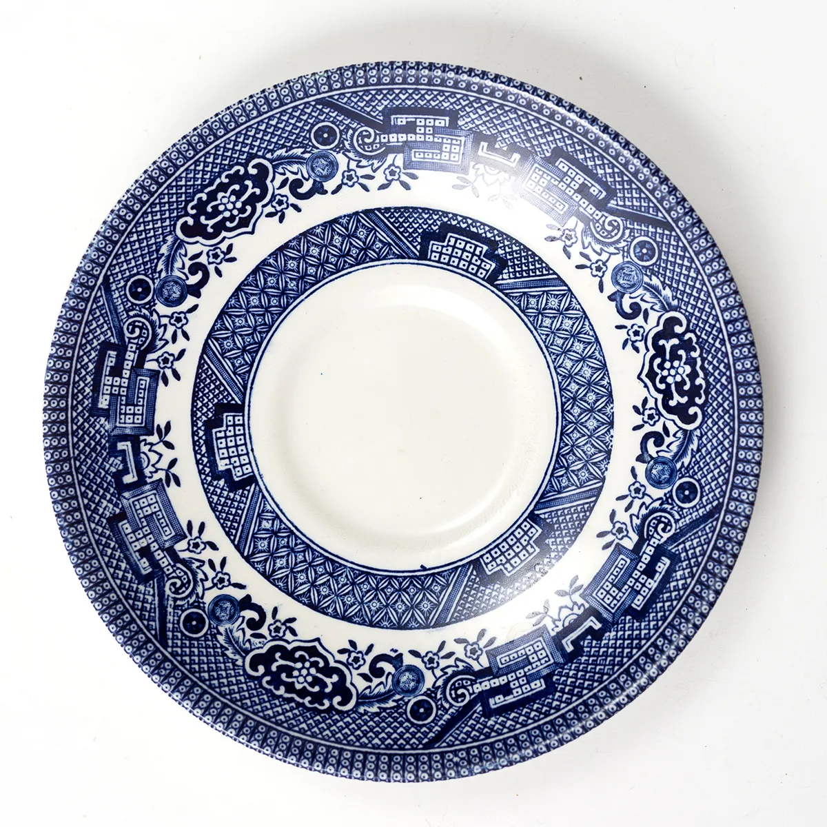 Churchill Blue Willow small saucer with Asian Look - 5.5"