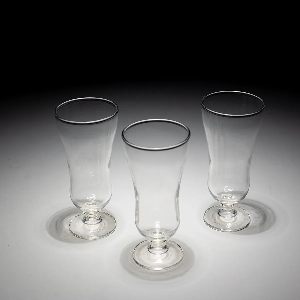 Vintage Glastonbury Lotus Tulip Parfait Glasses – Short Stem Champagne Flutes, Midcentury Bar & Kitchen Decor