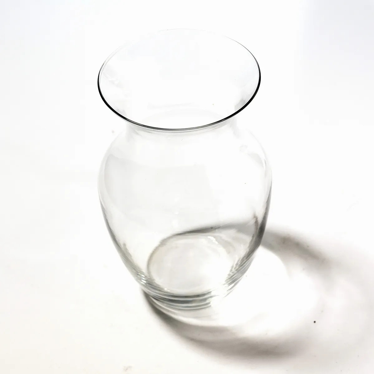 Clear Hour Glass Vase - 
