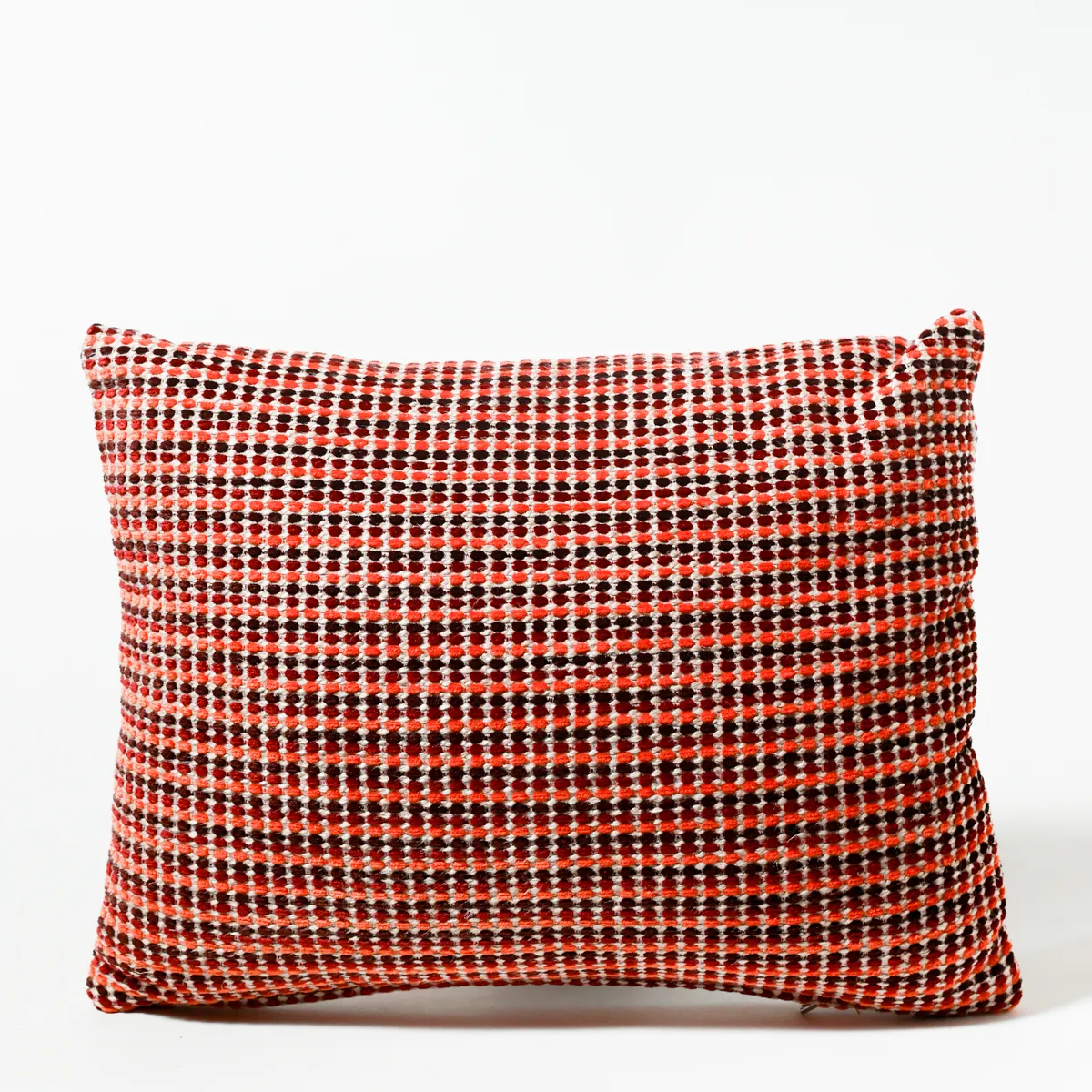 Handwoven Bohemian Geometric Coral Throw Pillow Decor