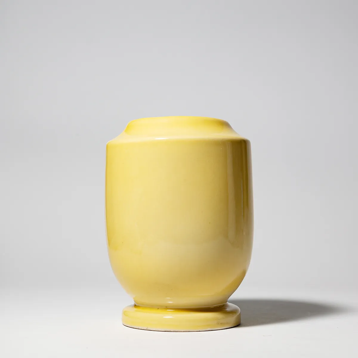 Alamo Pottery Canary Yellow Wide Flower Vase