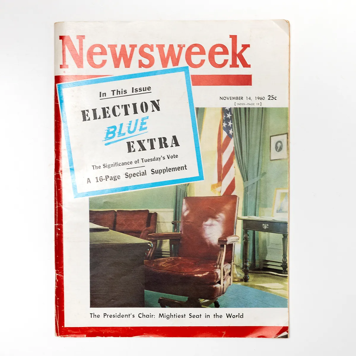 Newsweek JOHN F KENNEDY President-Elect VOTE November 14 1960 Magazine NO Label