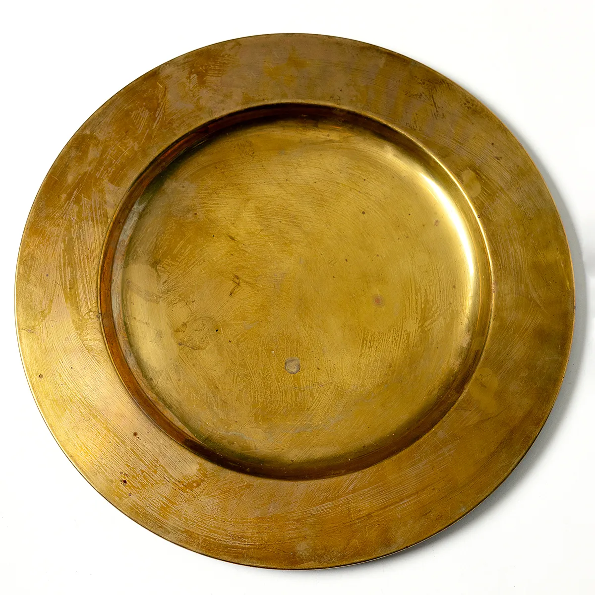 Vintage bronze chargers with patina 