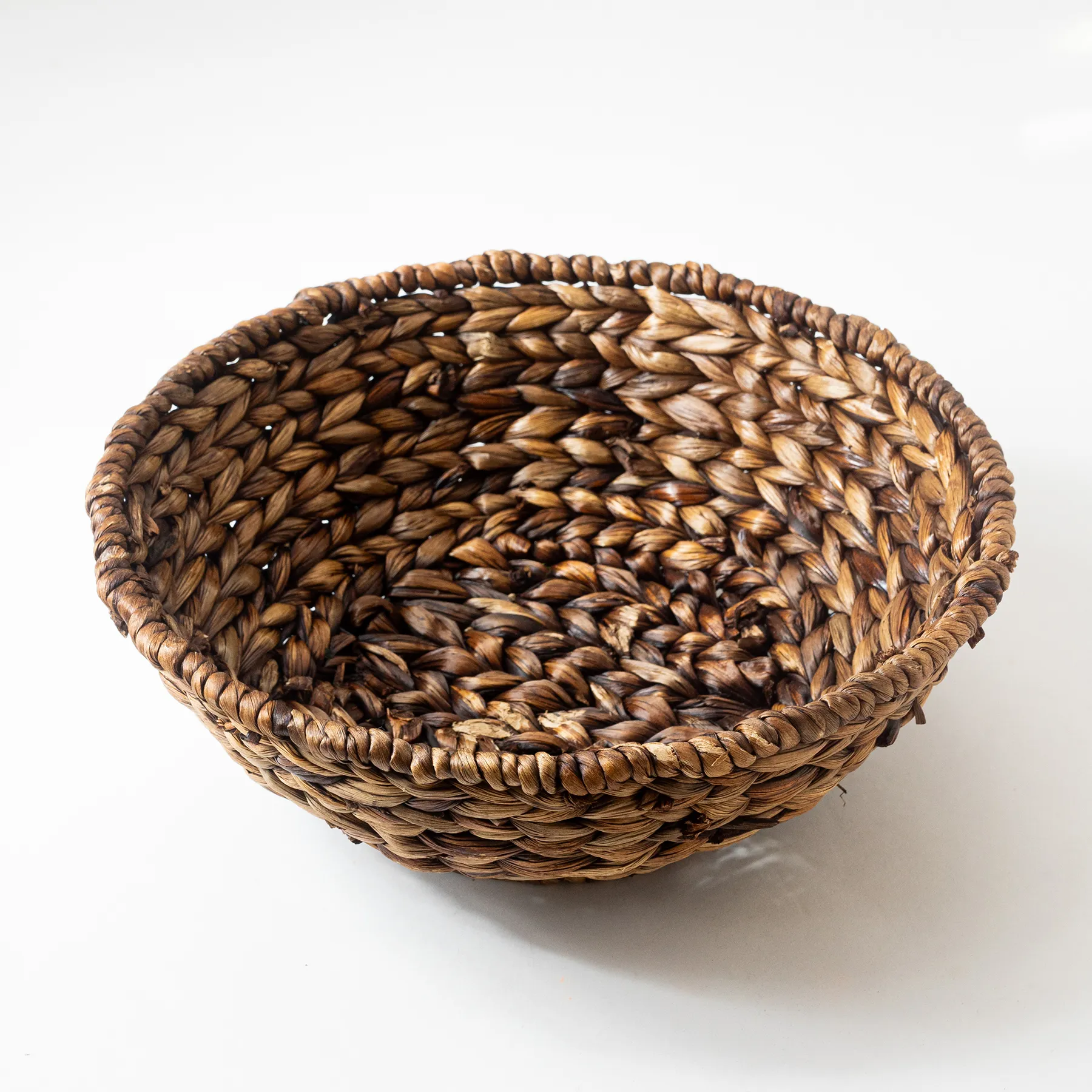 Brown woven basket - 13.5" x 5"