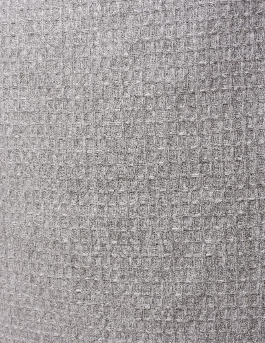 Gray Waffle Weave Shower Curtain