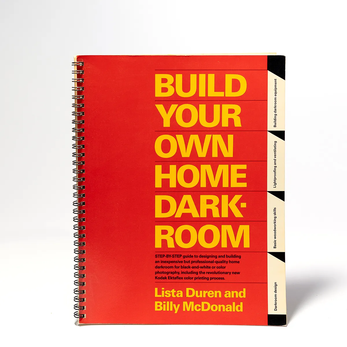 Vintage Spiral Manual "Build Your Own Home Dark Room." Bright Red - 11' x 8.5"