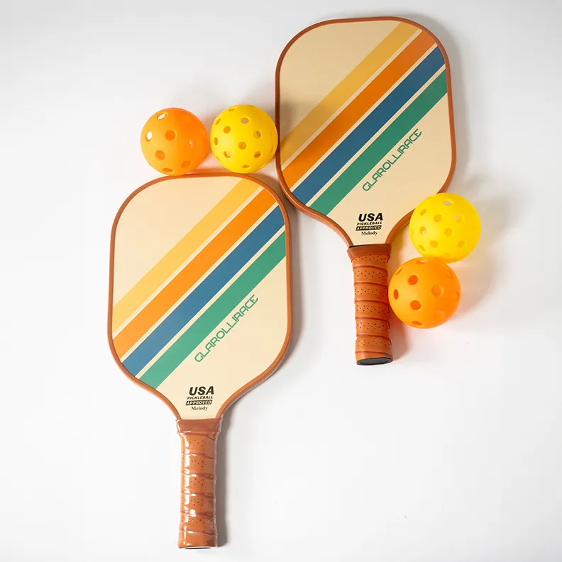 Rainbow Pickleball paddles and balls