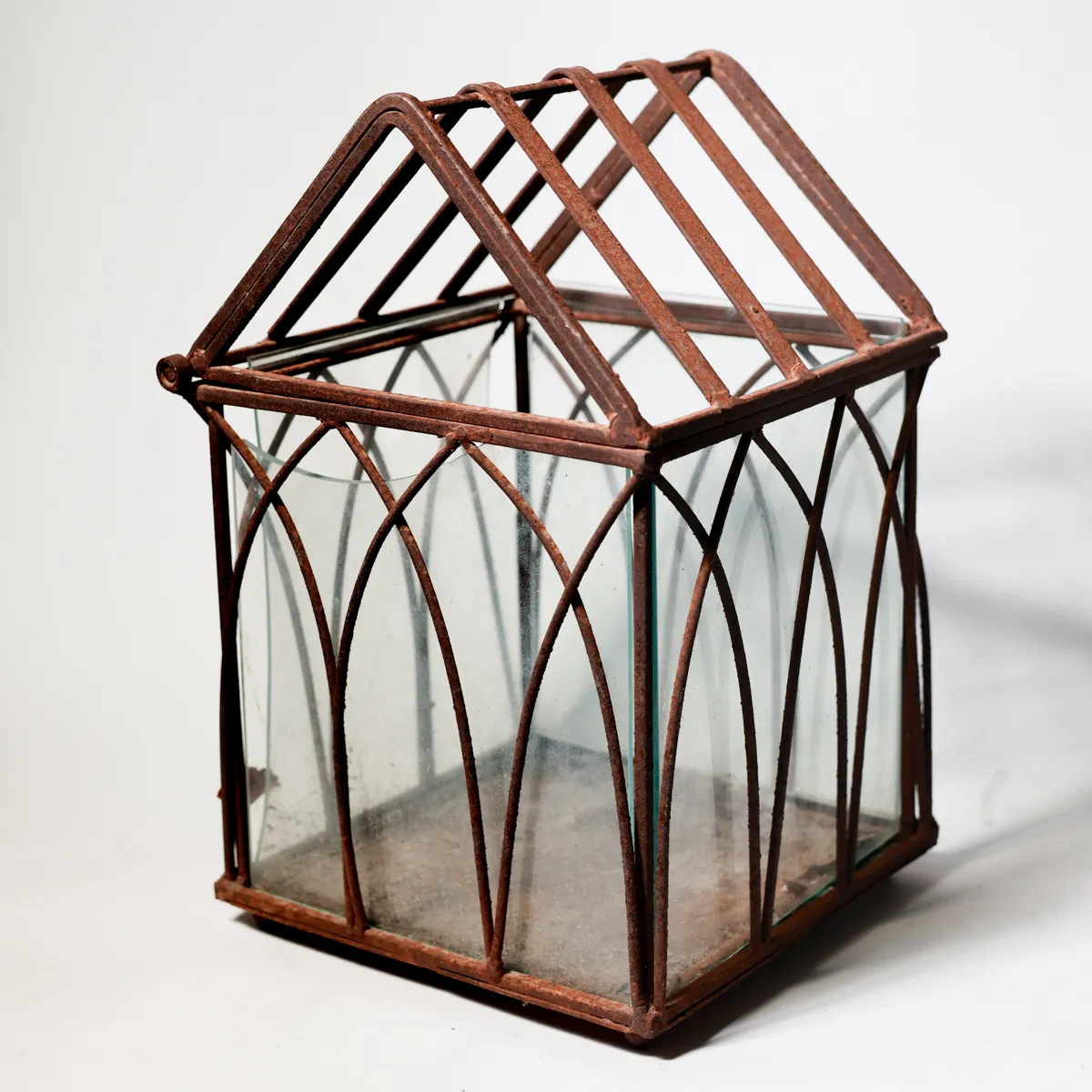Rustic Gothic Iron Glass Terrarium Victorian Botanical