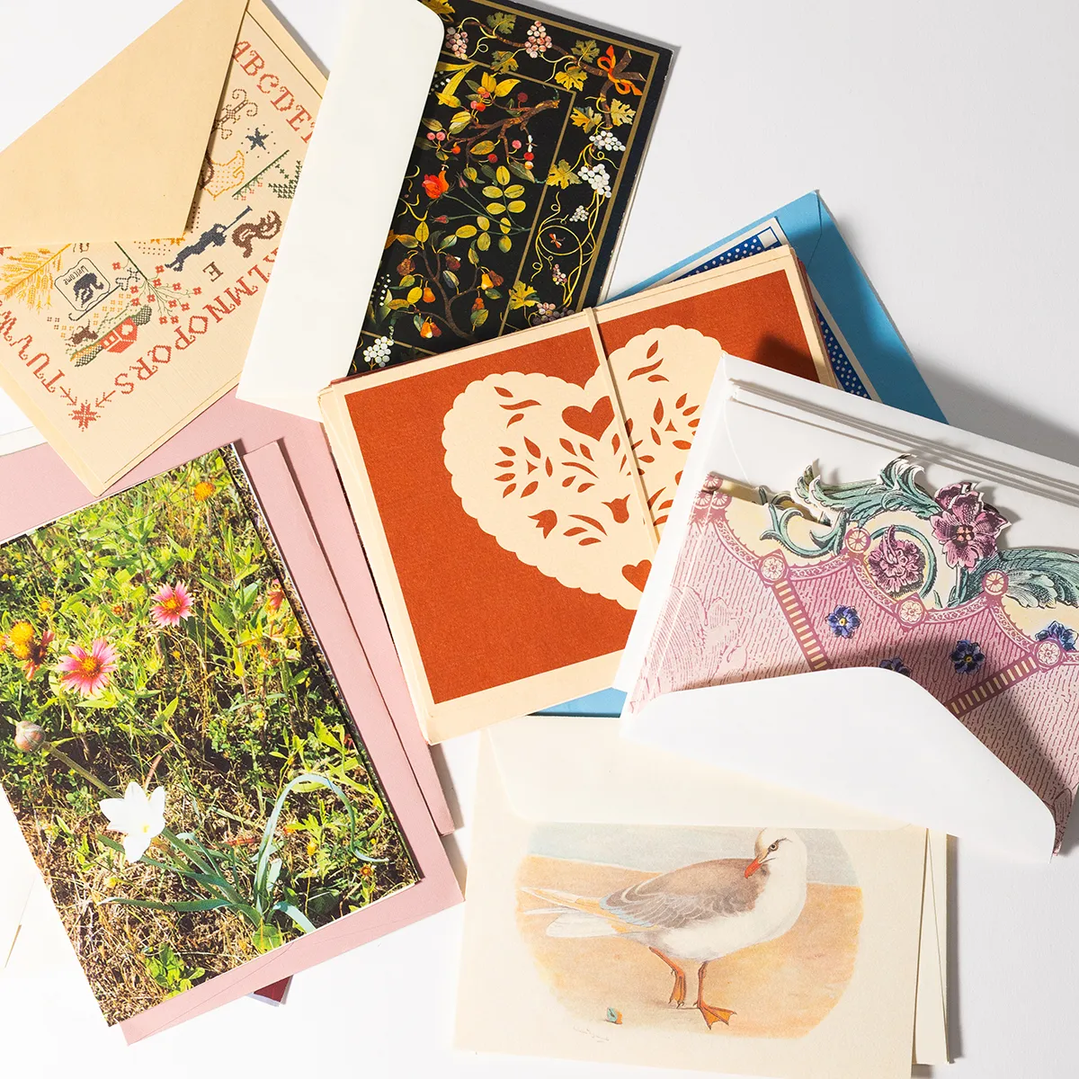 Bag full of unused notecards