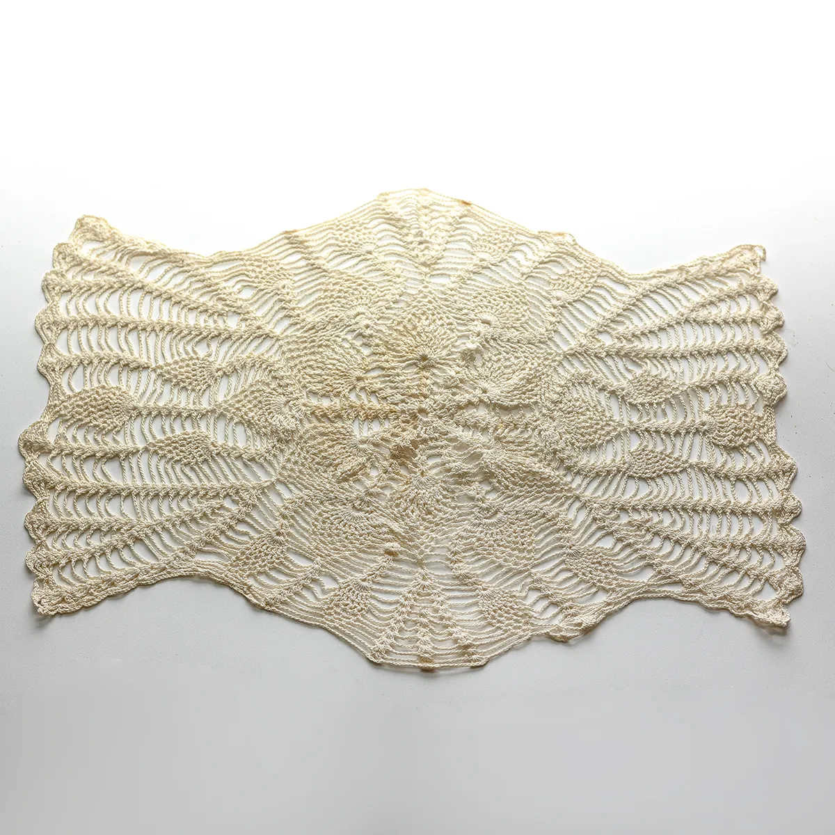 Vintage Handmade Lace Cream Ecru Doily