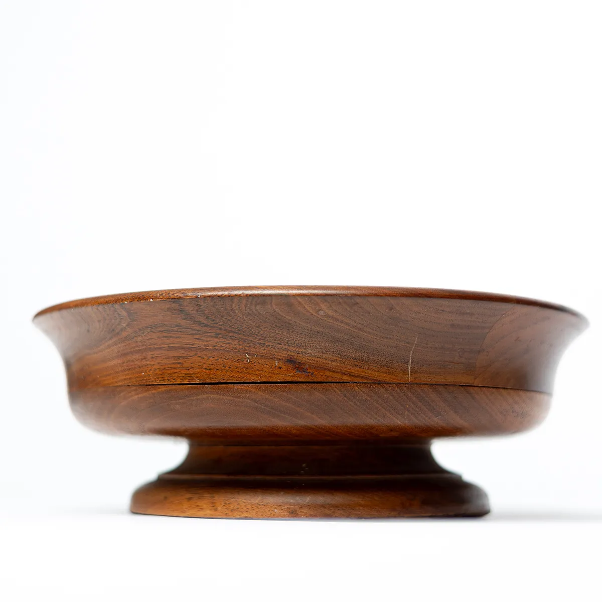 Kitchen Service ware: Solid Wood Footed Bowl 