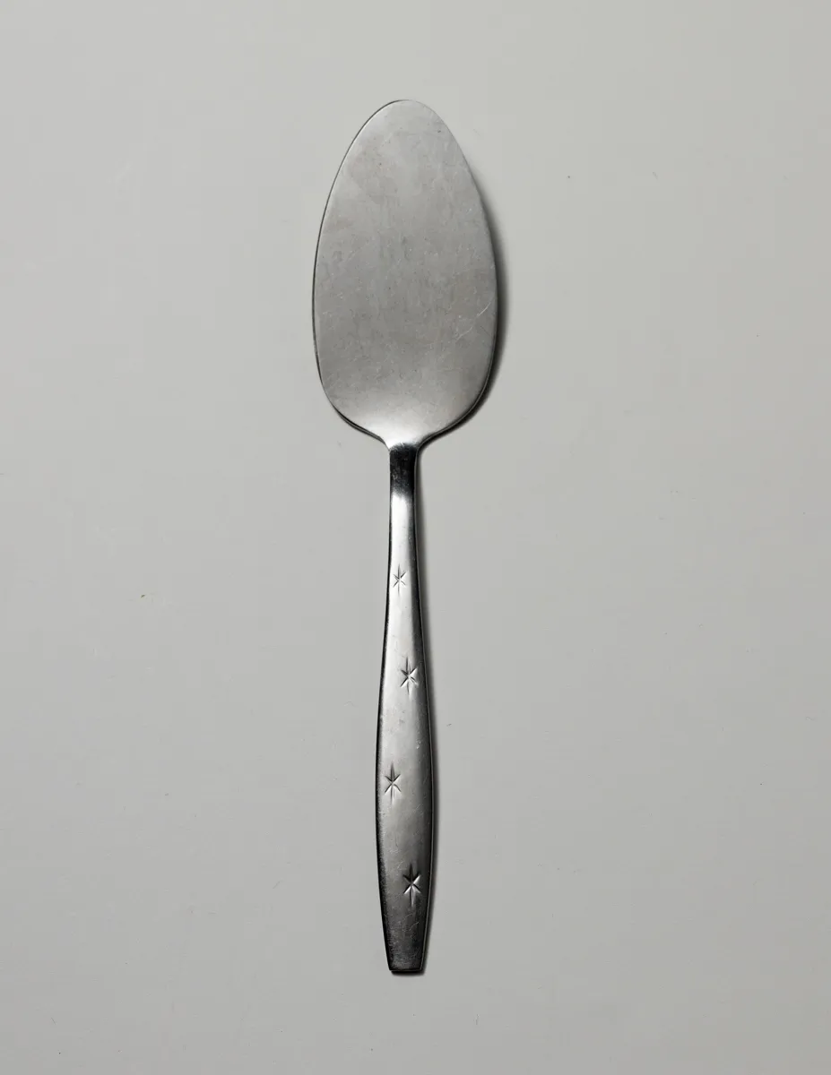 Silver Pie Server with Pressed Stars in the Handle